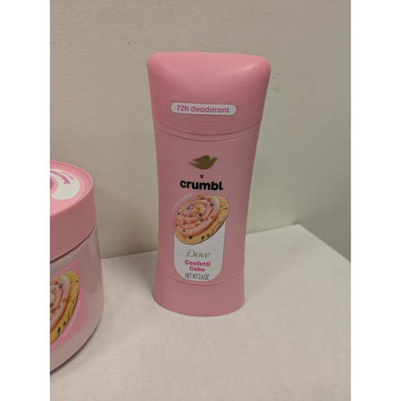 DOVE CRUMBL Lemon Glaze & Cake NEW SET Body Scrub Wash Deodorant Limited Edition - Picture 4 of 5